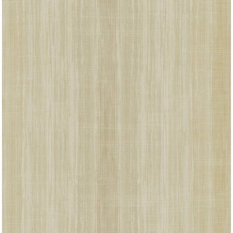 Seabrook Designs Aldeno Ombre Stripe Unpasted Wallpaper - 20.5 in W x 33 ft. L - Metallic Sand & Tan