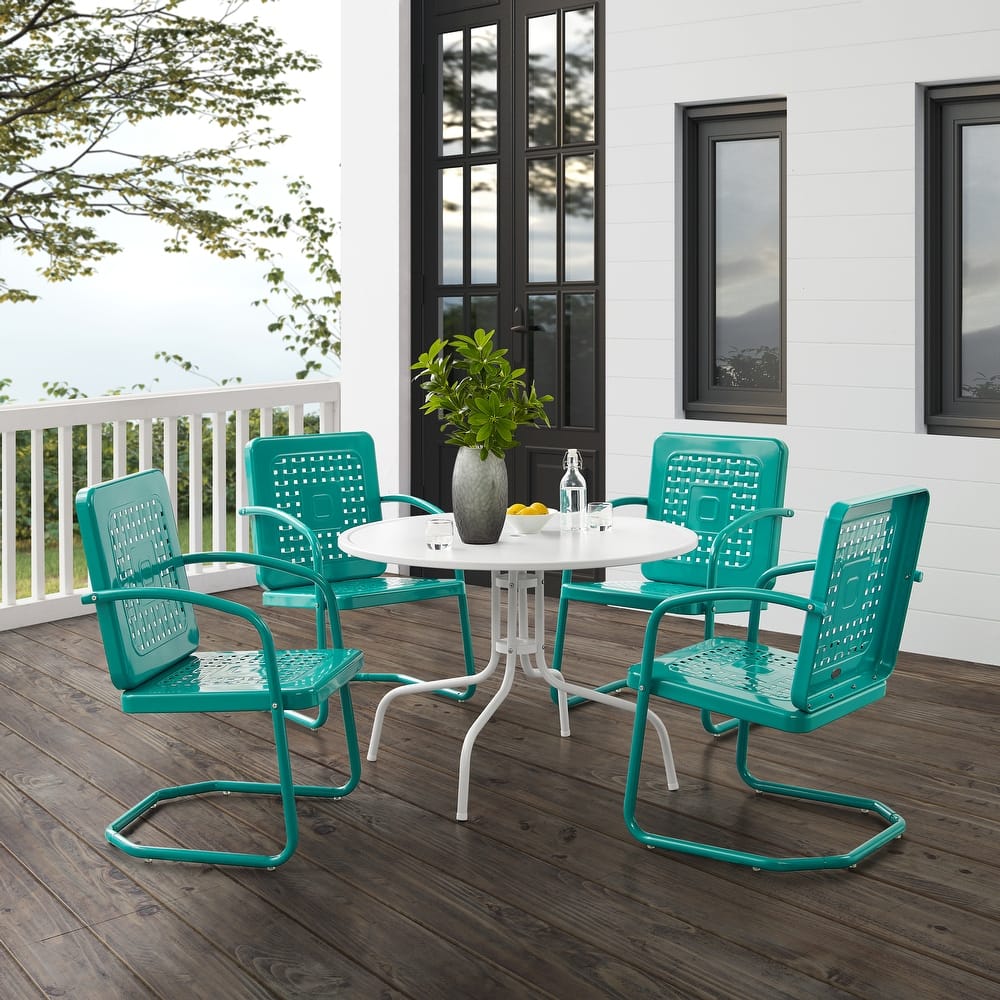 Crosley Bates Steel Outdoor 5-piece Dining Set - 101 W x 101 D x 31 H