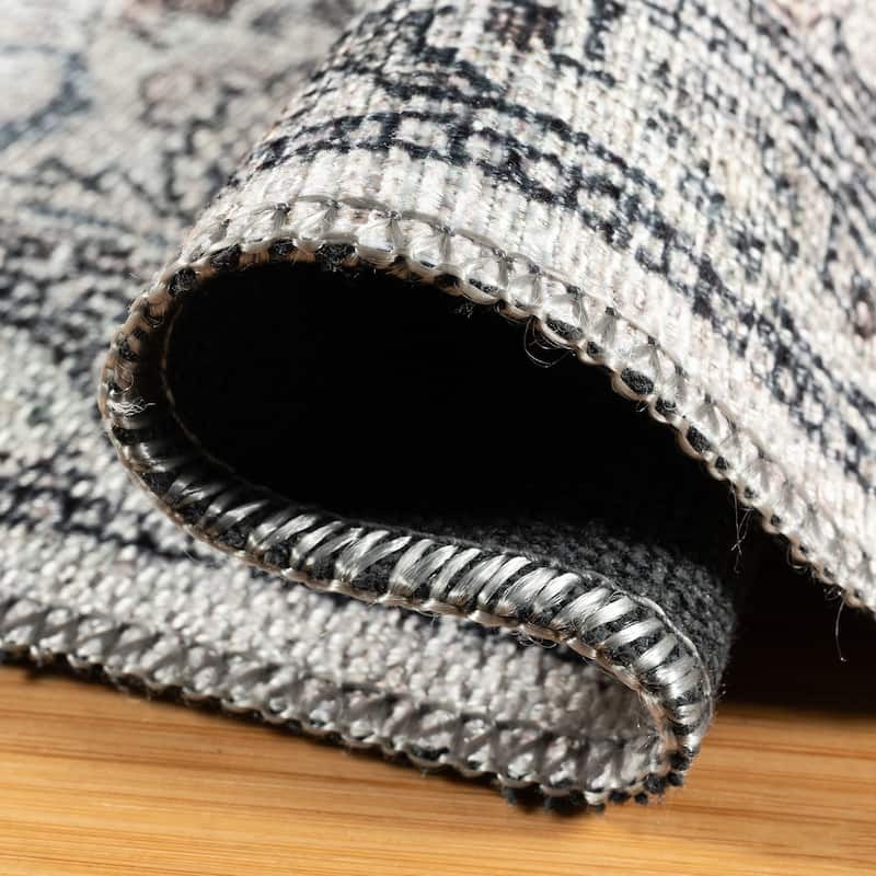 Thomasville Emporia Industrial Old World Chenille Machine Washable Non-Slip Flat Pile Area Rug Collection