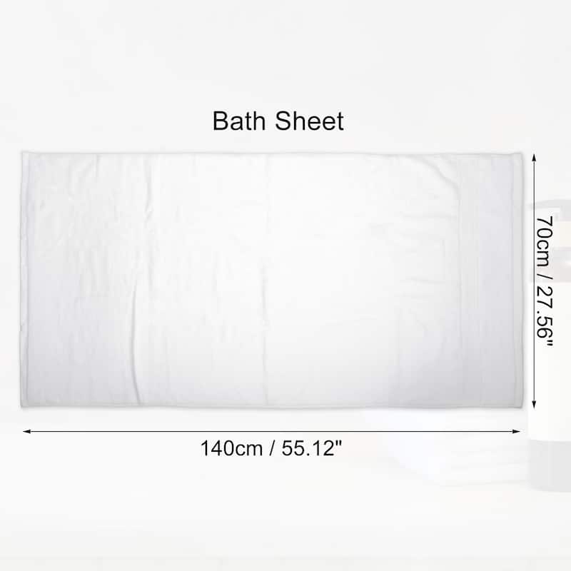 1 Pcs Cotton Bath Towel, Plain Soft Absorbent Cotton Bath Towel, 27.56" x 55.12"