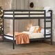 preview thumbnail 2 of 12, Transitional, Modern style Modern Simple Solid Wood Twin over Twin Bunk Bed