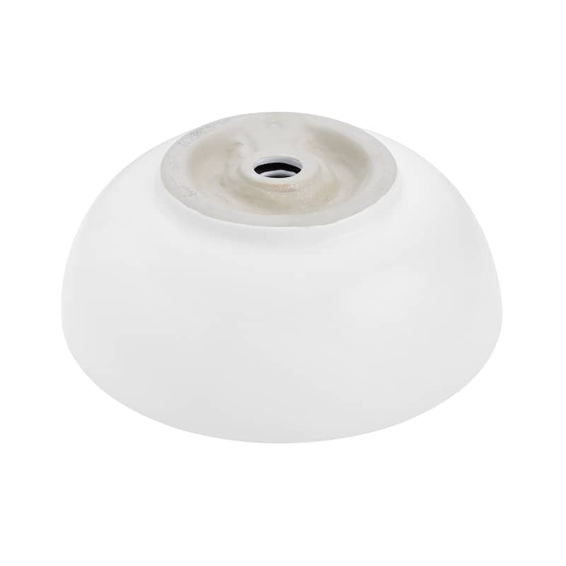 Besanon 17" Round Vessel Sink In Matte White - 16.95" x 16.95" 6.7"