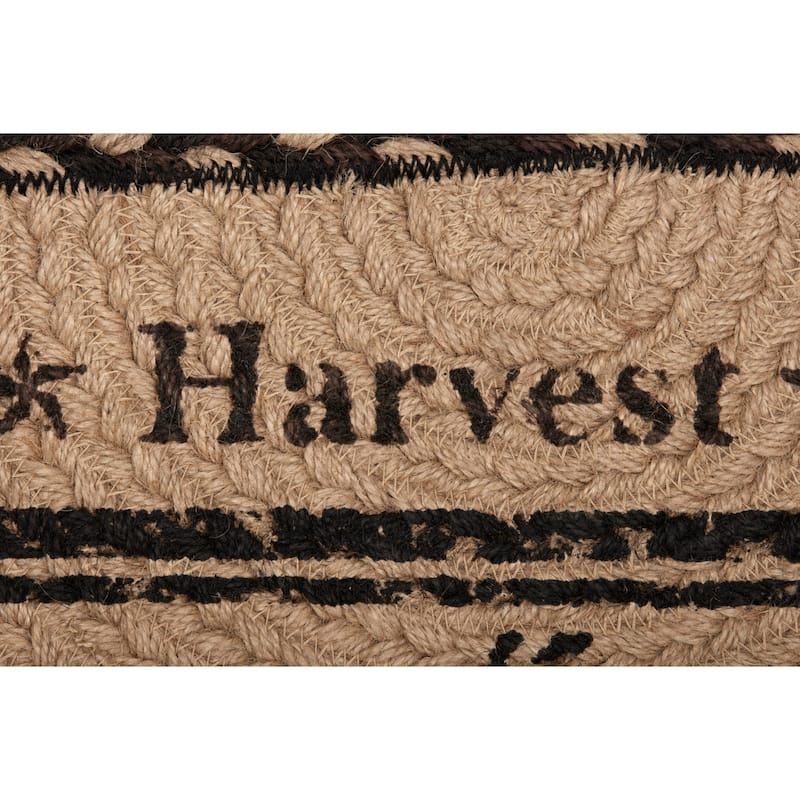 Sawyer Mill Charcoal Plow Jute Half Circle Rug 16.5x33 - 1'4.5" x 2'9"