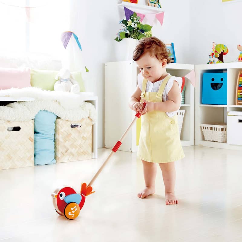 Hape Lilly Musical Push-Along Wooden Toddler Toy, Baby & Toddler