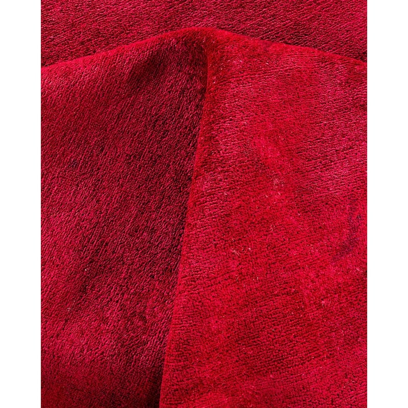 Overton Hand Knotted Wool Vintage Inspired Modern Contemporary Overdyed Pink Area Rug - 8' 3" x 10' 1"