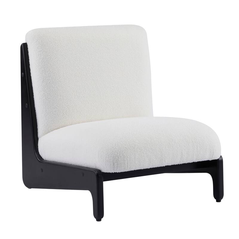 Christopher Knight Home - Modern Rubber Wood + Fabric Accent Chair