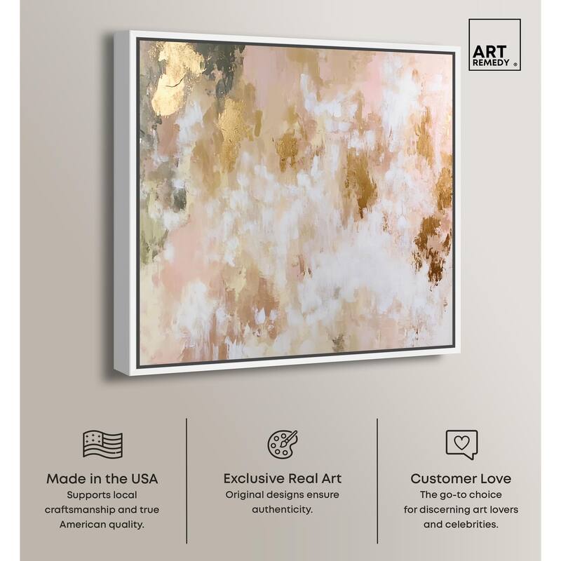 Golden Glimmer Gesture III Canvas by Art Remedy