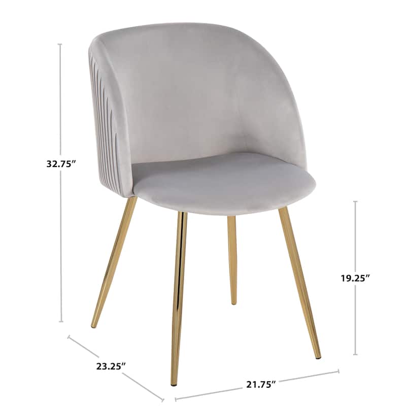 Silver Orchid Harding Pleated Chair - Set of 2