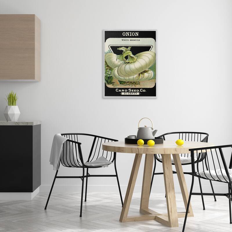 Stupell Vintage Garden Onion Framed Giclee Art Design By Lil' Rue