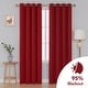 preview thumbnail 35 of 72, Deconovo Solid 52 Width Curtains Panel Pair(2 Panel) 52x108 Inch - True Red