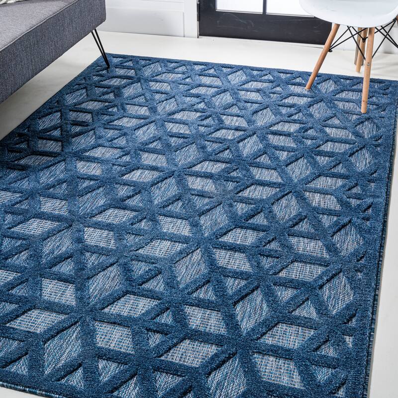 JONATHAN Y Peralta Neutral Geometric Indoor/Outdoor Area Rug