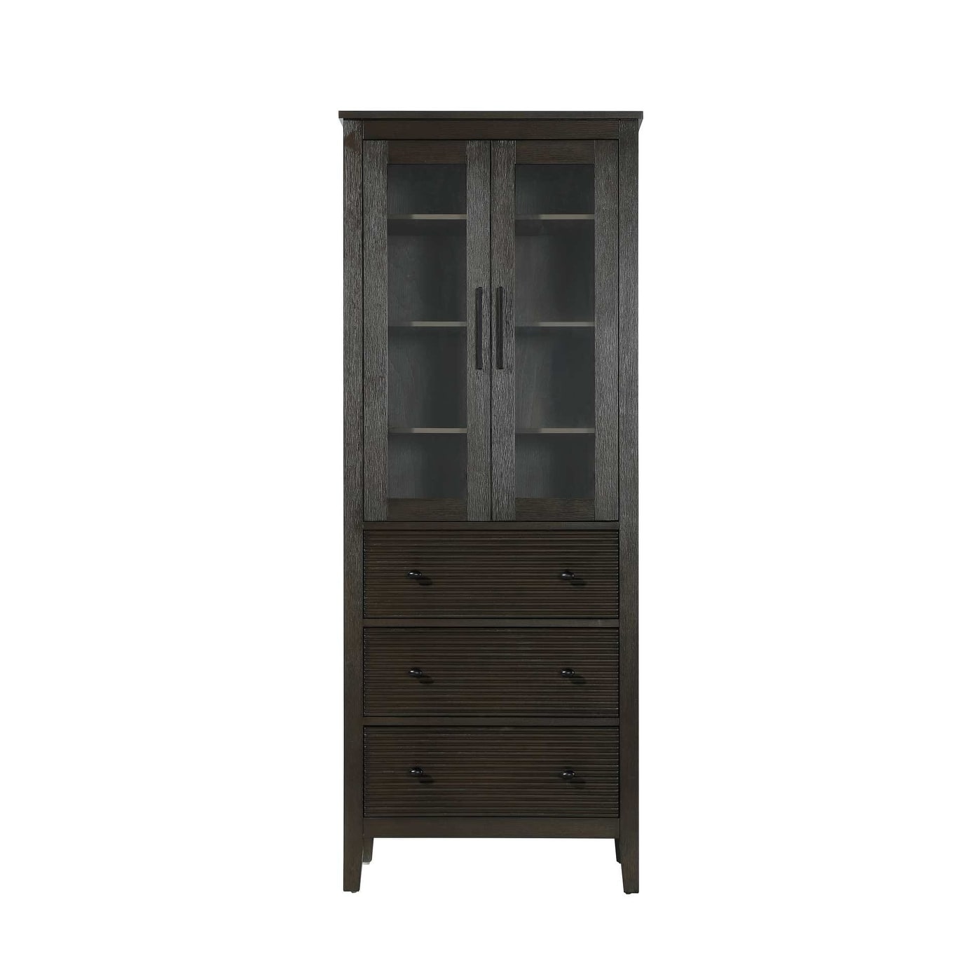 Kensington 16-28 Inch Bath Storage Glass Cabinet