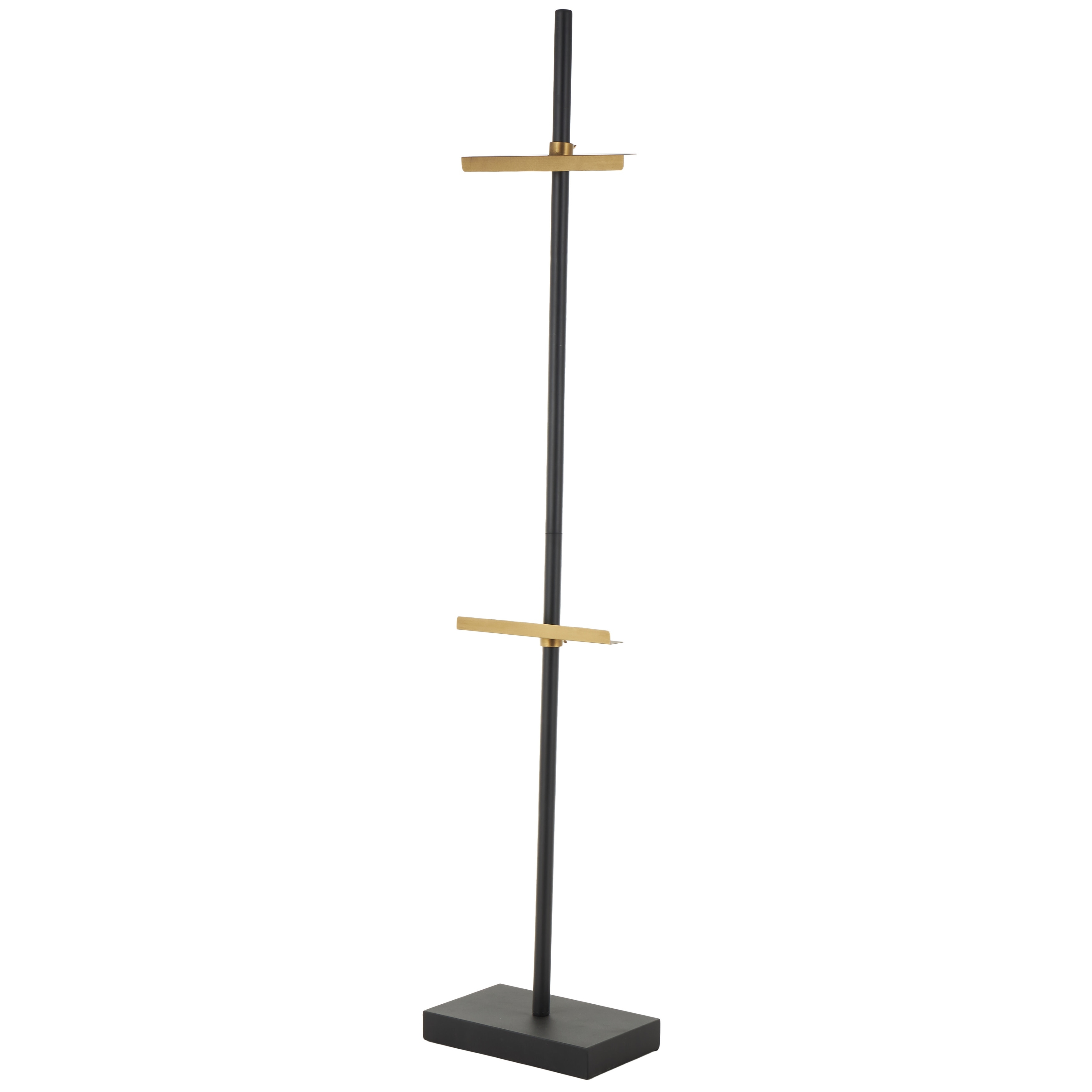 Metal Tall 2 Hook Easel with Gold Accents - Black - Roche River Decor