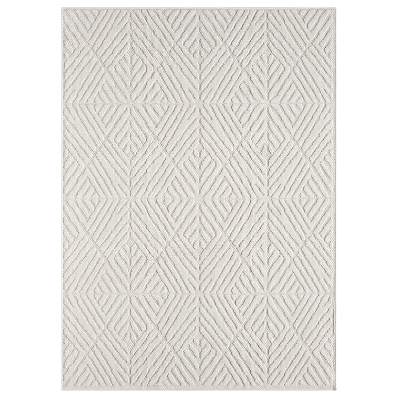Terra by Obeetee Nimes Diamond Mirage Rug - Lavender/Ivory - 5'3" x 7'3"
