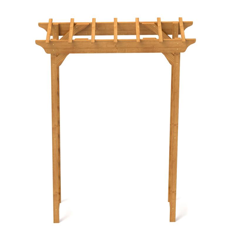 GDF Studio - Outdoor Wooden Wedding Arbor Trellis Arch for Garden and Ceremony Decor