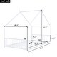 preview thumbnail 7 of 5, Twin Size Metal House Bed, White