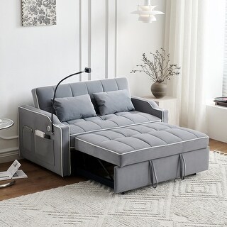 3 in 1 Convertible Sleeper Pull out Sofa Bed Velvet Futon Sofa - Bed ...