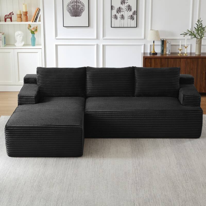 96.1" Modern L-Shaped Cloud Sectional Sofa, No Assembly Required