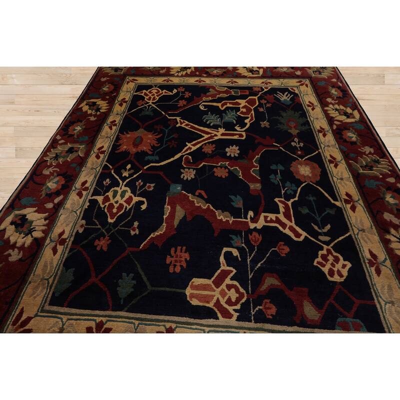 8'3''x10'3'' Hand Knotted Wool Navy Tibetan Crafts Pile Tufenkian Rug - 8' 3'' x 10' 3''