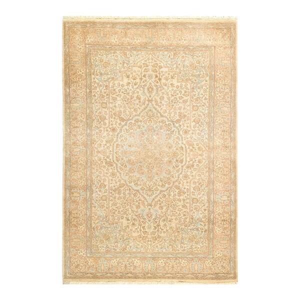slide 2 of 8, Overton Mogul, One-of-a-Kind Hand-Knotted Area Rug - Ivory, 4' 1" x 6' 1" - 4' 1" x 6' 1"
