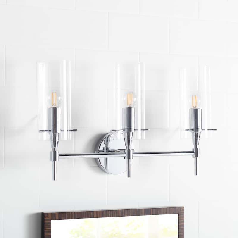 SAFAVIEH Lighting Annarosa 3-Light Led Vanity Sconce - 20.7" W x 5.3" L x 12.6" H - 21Wx5Dx13H