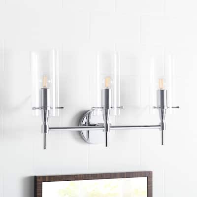 SAFAVIEH Lighting Annarosa 3-Light Led Vanity Sconce - 20.7" W x 5.3" L x 12.6" H - 21Wx5Dx13H