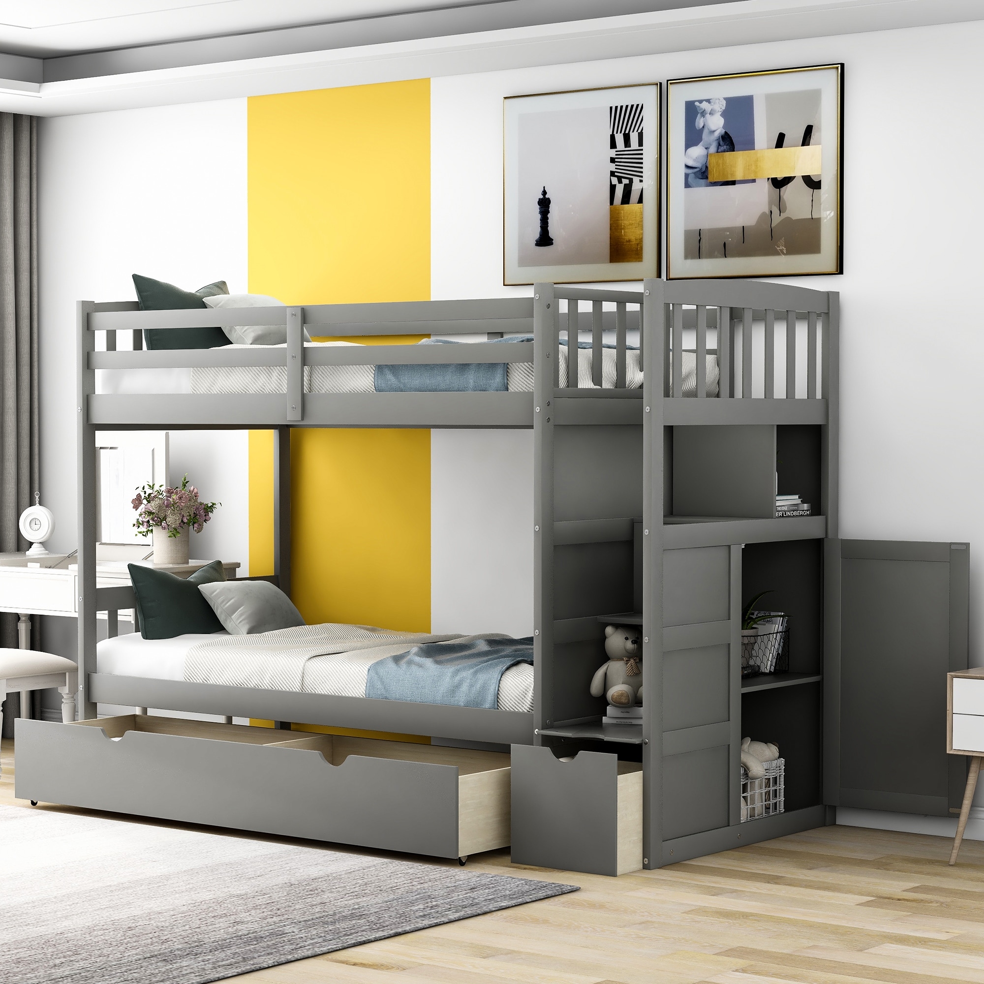 Convertible bunk beds deals twin over full