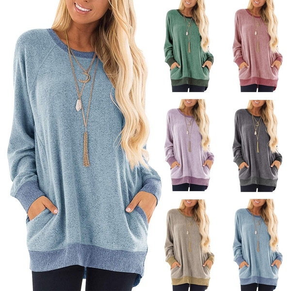 Women's long sleeve Pullover Ultra Soft Sweatshirt. Opens flyout.