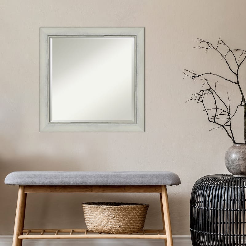 Beveled Wall Mirror - Flair Polished Nickel Frame