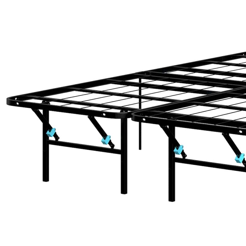 Black No Tool Assembly Foldable Bed Frame