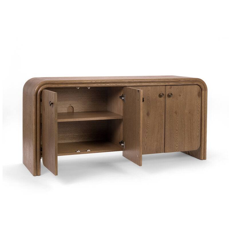 Studio London Clara Sideboard Mid-Century Modern Oak Sideboard Weathered Oak