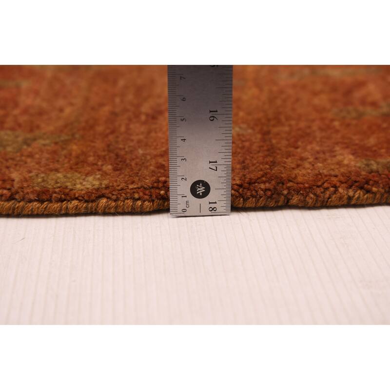 ECARPETGALLERY Hand-knotted Tangier Burnt Orange Wool Rug - 5'1 x 6'9
