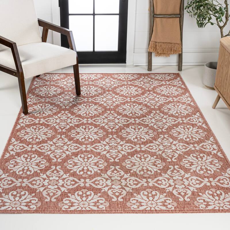 JONATHAN Y Maribel Traditional Mediterranean Tile Design Indoor/Outdoor Area Rug