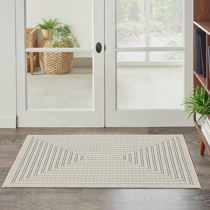 Machine Washable, Weather and UV Resistant Viola Design 4 color Option-Natural & Black & Red & Ivory