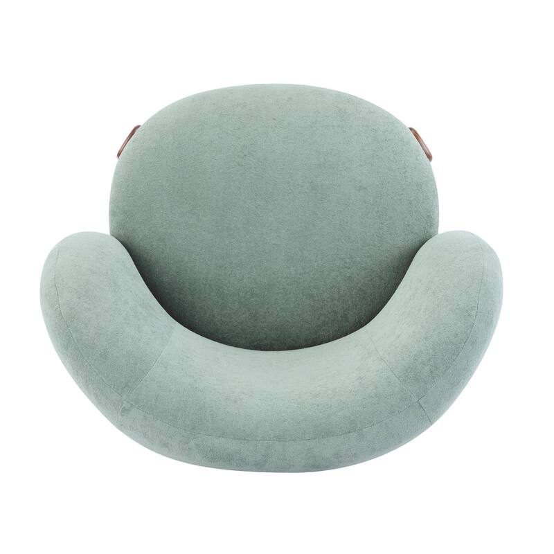 Side Chair Lounge Chair Leisure Chair Green Accent Chair with Wood Legs, Rustic Coffee Chair Corner Chair