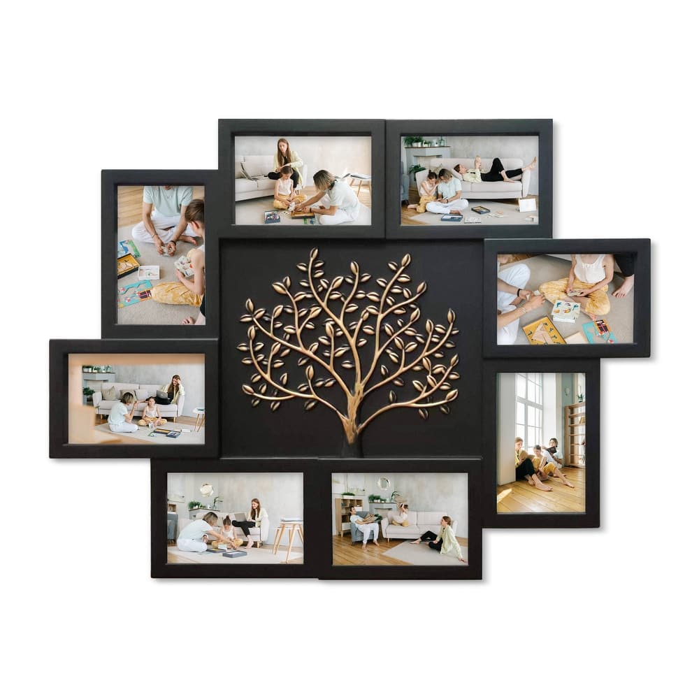 HELLO LAURA 8 Opening 4x6 Picture Frame Collage Family Tree Wall Hanging