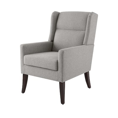 Upholstered Wingback Accent Chair with Wooden Legs and High Back, Modern Living Room Armchair