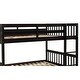 preview thumbnail 7 of 7, Full Over Full Bunk Bed With Trundle,Convertible Platform Bed for home