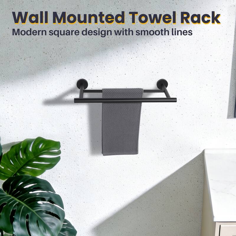 WOWOW Wall Mounted Stainless Steel Double Towel Bar
