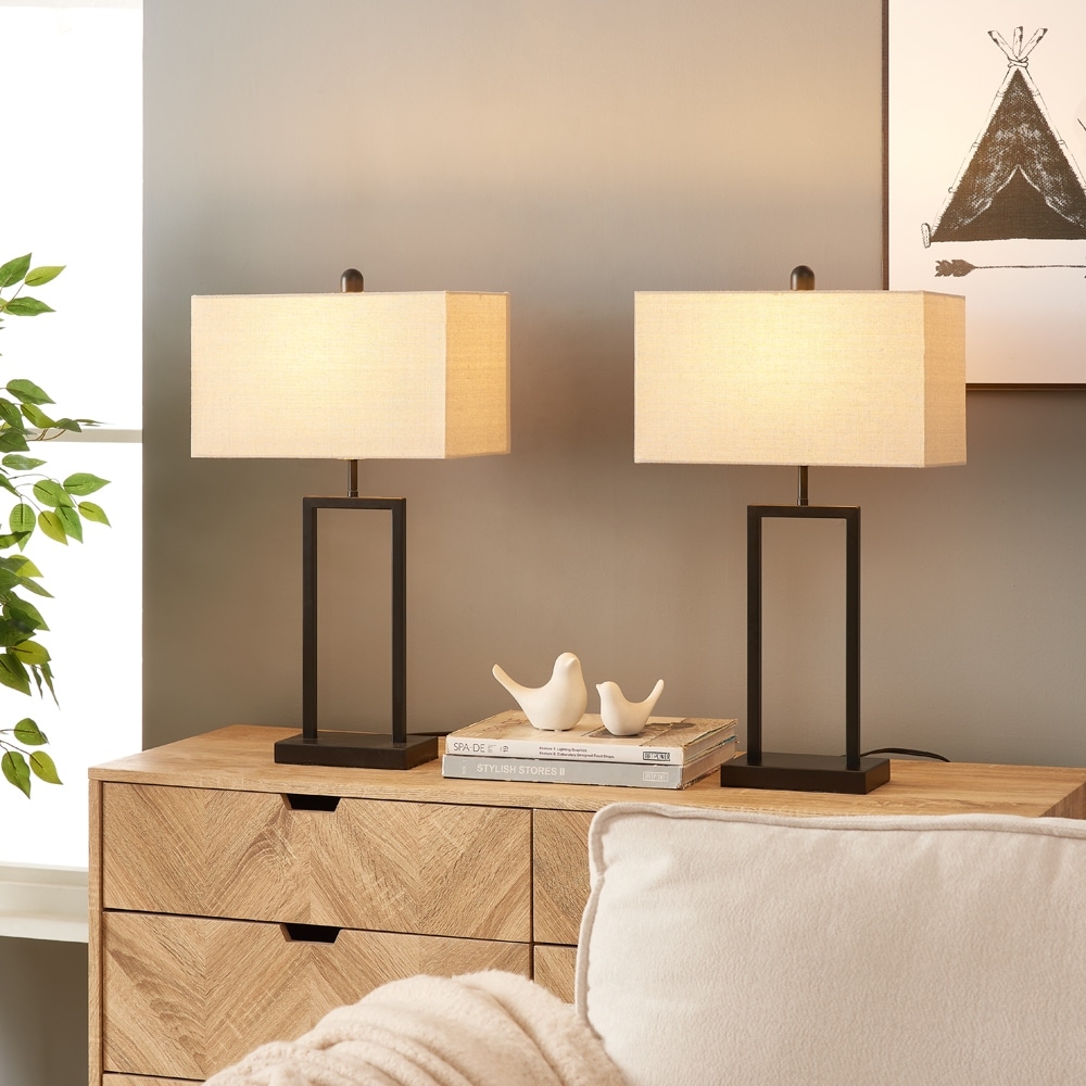 Linen lamp shades table lamps cheap