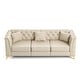 preview thumbnail 14 of 36, GDFStudio - Multi-Size Faux Leather 6-Seat Chesterfield Modular Sofa Set with Metal Trim & 6 Pillows