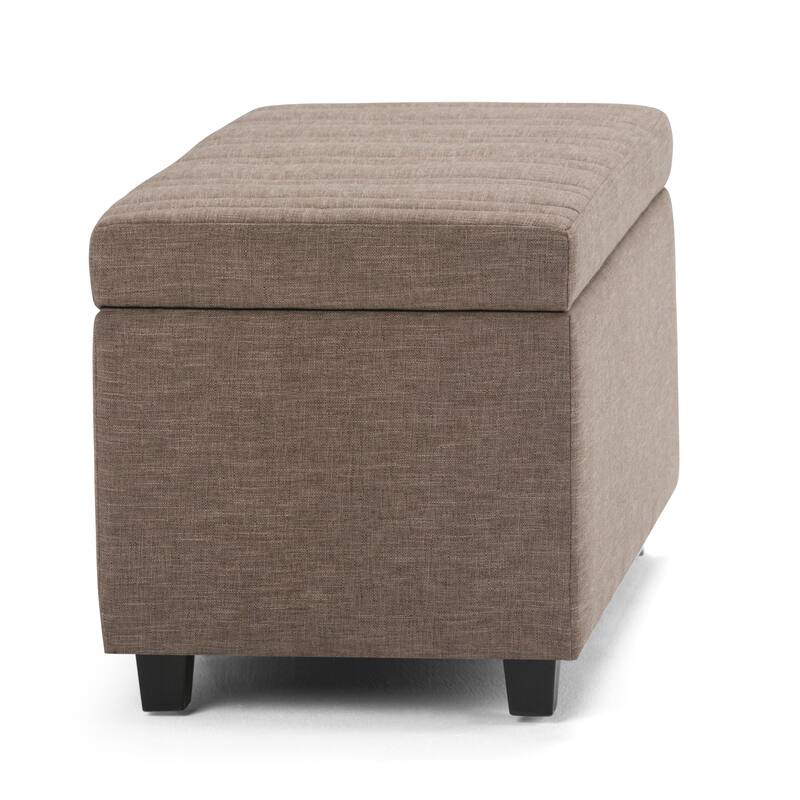 WYNDENHALL Callum 34 inch Wide Contemporary Rectangle Storage Ottoman