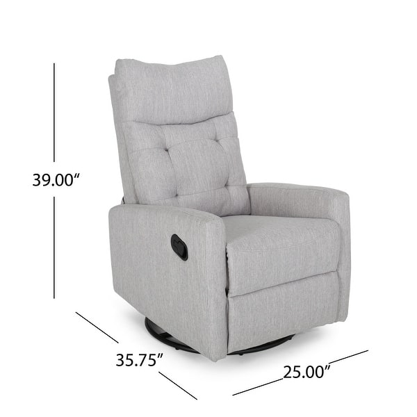 dimension image slide 2 of 4, Woodglen Swivel/Glider Push Back Nursery Recliner by Christopher Knight Home