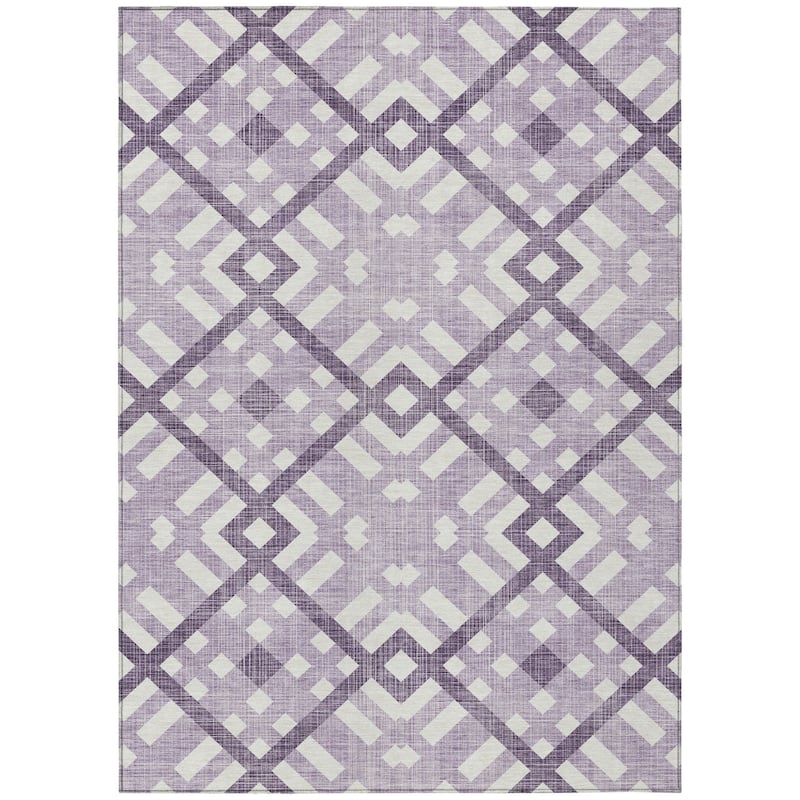 HomeRoots Geometric Transitional Rectangle Outdoor Rug