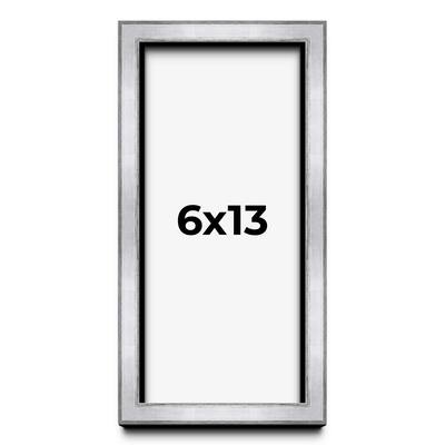 6x13 Shadow Box Frame Silver | 1.375 Inches Deep Real Wood