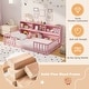 preview thumbnail 18 of 20, Costway Twin Size Montessori Floor Bed with Bookcase Storage Shelves &