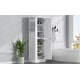 preview thumbnail 16 of 31, Modern Tall Bathroom Cabinet, Freestanding Storage Cabinet with Hooks and Adjustable Shelves, for Bathroom, White