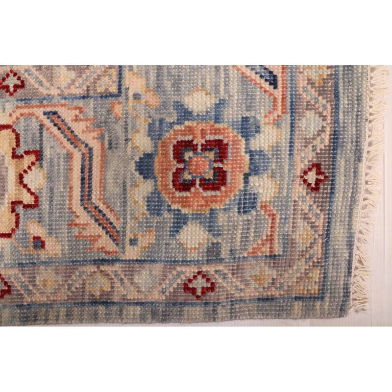 ECARPETGALLERY Hand-knotted Modern Oushak Grey Wool Rug - 8'0 x 10'3