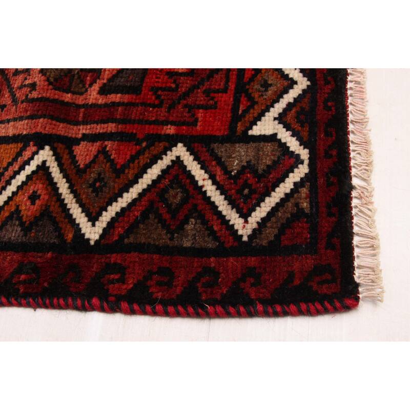 ECARPETGALLERY Hand-knotted Melis Vintage Black, Red Wool Rug - 5'3 x 7'3