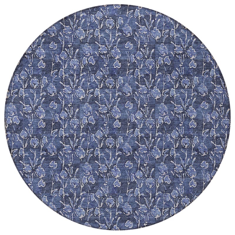 HomeRoots Floral Transitional Rectangle Outdoor Rug